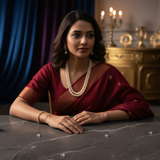 Elegant White Pearl Long Necklace Set with Earrings | Traditional Indian Bridal & Festive Jewelry - Mehak Fashion Label